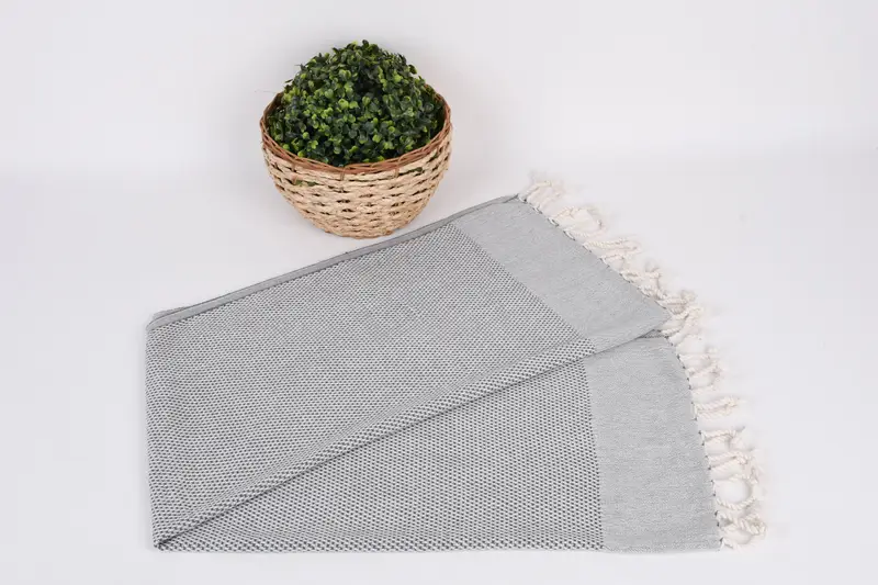 44x24 Pamuklu Polka Nokta havlu, Özel Türk havlu, özel el havlu, tatil havlu, Türk el havlu, hediye havlu, monogramlı el havlu - 4