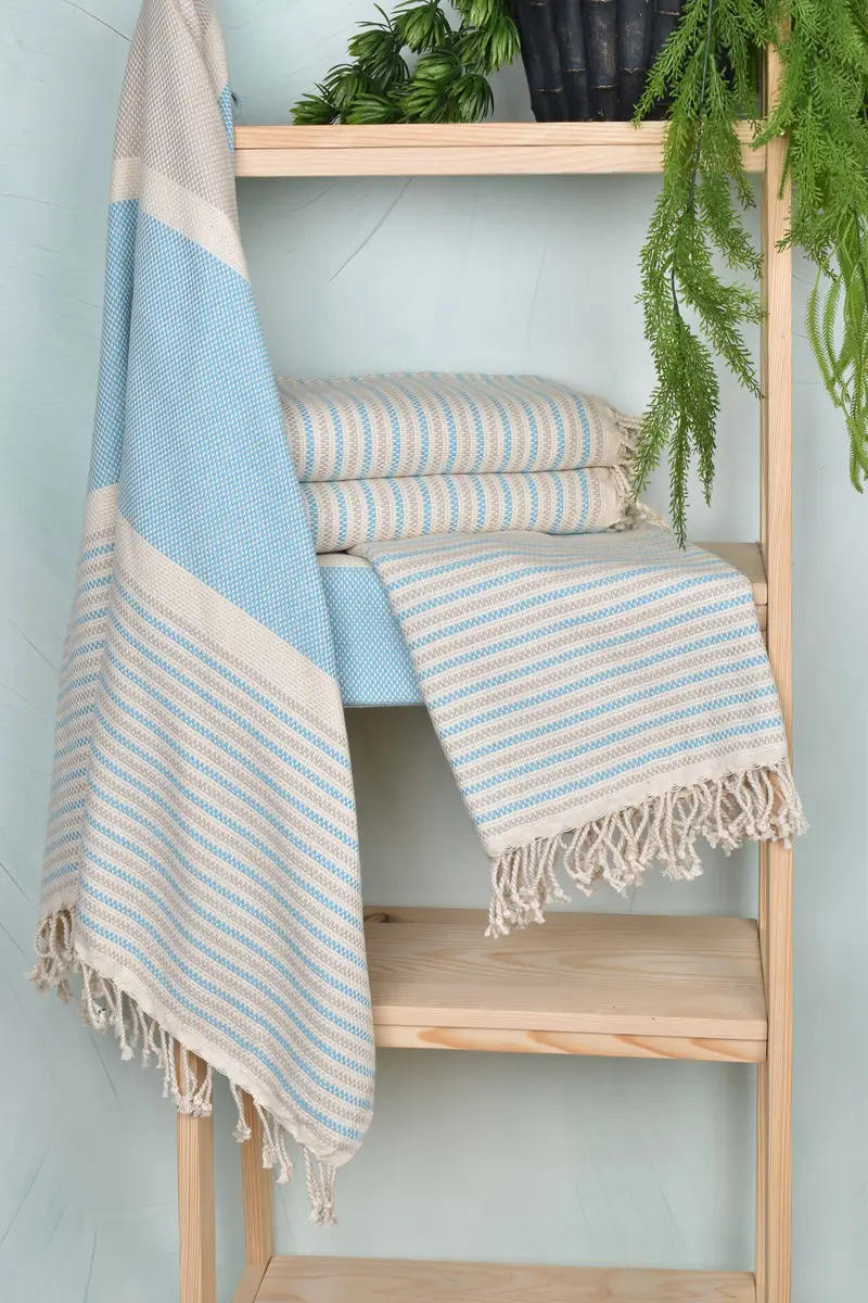 Memorial Gift, Quick-Dry Beach Towel, Thin and lightweight Turkish peshtemal, Home Decor Gifts, 70x40 Cotton Geometric Towel, Bridal Shower Favors - 6