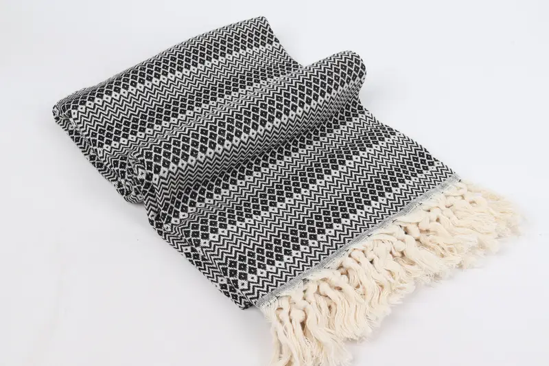 70x38 Cotton Diamond Towel, Lightweight towel, Bachelorette Party Favor, Turkish beach towel with fringe, Quick-Dry Beach Towel, Beach towel - 6