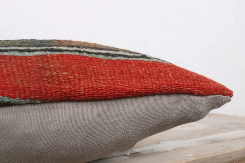 12x12 Red Cushion Cover, Sustainable Pillow Sham, Pillow for Couch, Turkish Pillow, Pillow for Sofa, Knitted Cushion Case, Cushion Cover - 6