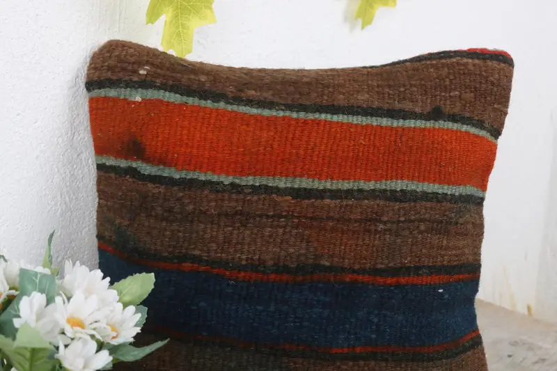 12x12 Red Cushion Cover, Sustainable Pillow Sham, Pillow for Couch, Turkish Pillow, Pillow for Sofa, Knitted Cushion Case, Cushion Cover - 5