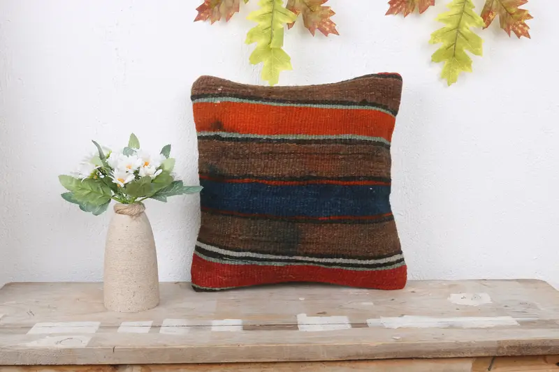 12x12 Red Cushion Cover, Sustainable Pillow Sham, Pillow for Couch, Turkish Pillow, Pillow for Sofa, Knitted Cushion Case, Cushion Cover - 2