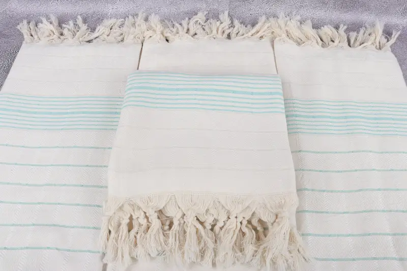 70x40 Cotton Striped Towel, Beach Bachelorette Party Decorations, Bridesmaid Gift, Spa Towel, Bridal Gifts, Beach Towel Gift, Handmade Gift - 4