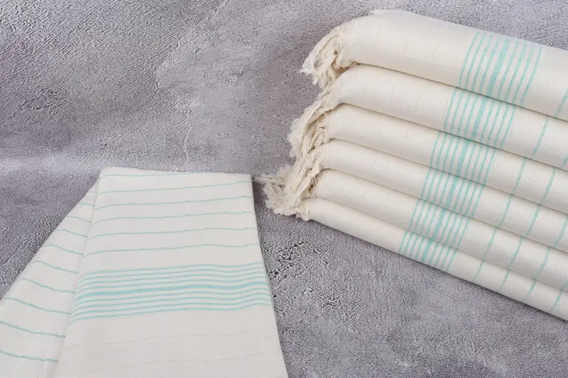 70x40 Cotton Striped Towel, Beach Bachelorette Party Decorations, Bridesmaid Gift, Spa Towel, Bridal Gifts, Beach Towel Gift, Handmade Gift - 2