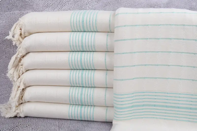 70x40 Cotton Striped Towel, Beach Bachelorette Party Decorations, Bridesmaid Gift, Spa Towel, Bridal Gifts, Beach Towel Gift, Handmade Gift - 1