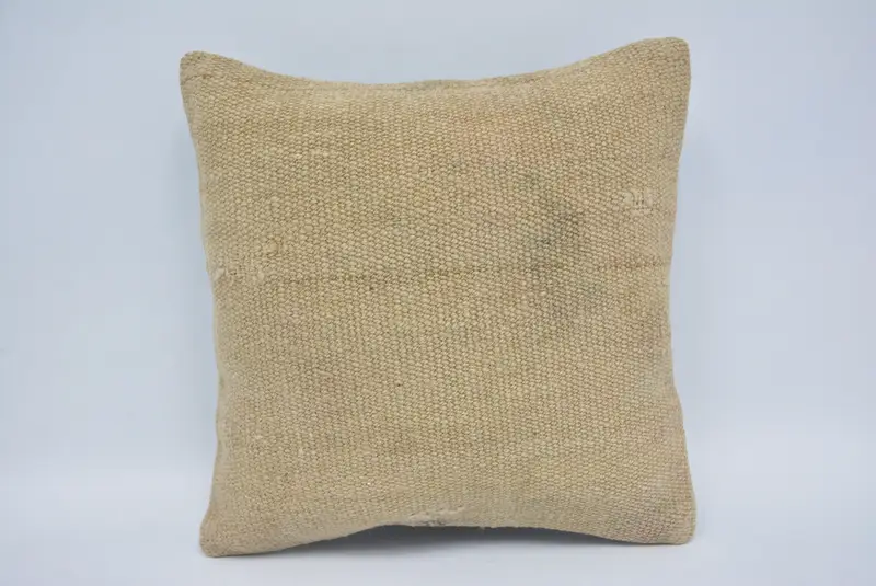 Pillow for Sofa, Chair Cushion Case, Pillow for Couch, 12x12 Beige Cushion Case, Pillow, Kilim Cushion Sham, Kilim Rug Cushion Case, Natural Cushion - 1