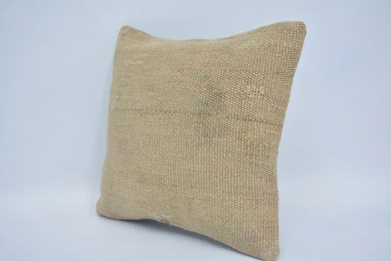 Pillow for Sofa, Chair Cushion Case, Pillow for Couch, 12x12 Beige Cushion Case, Pillow, Kilim Cushion Sham, Kilim Rug Cushion Case, Natural Cushion - 4