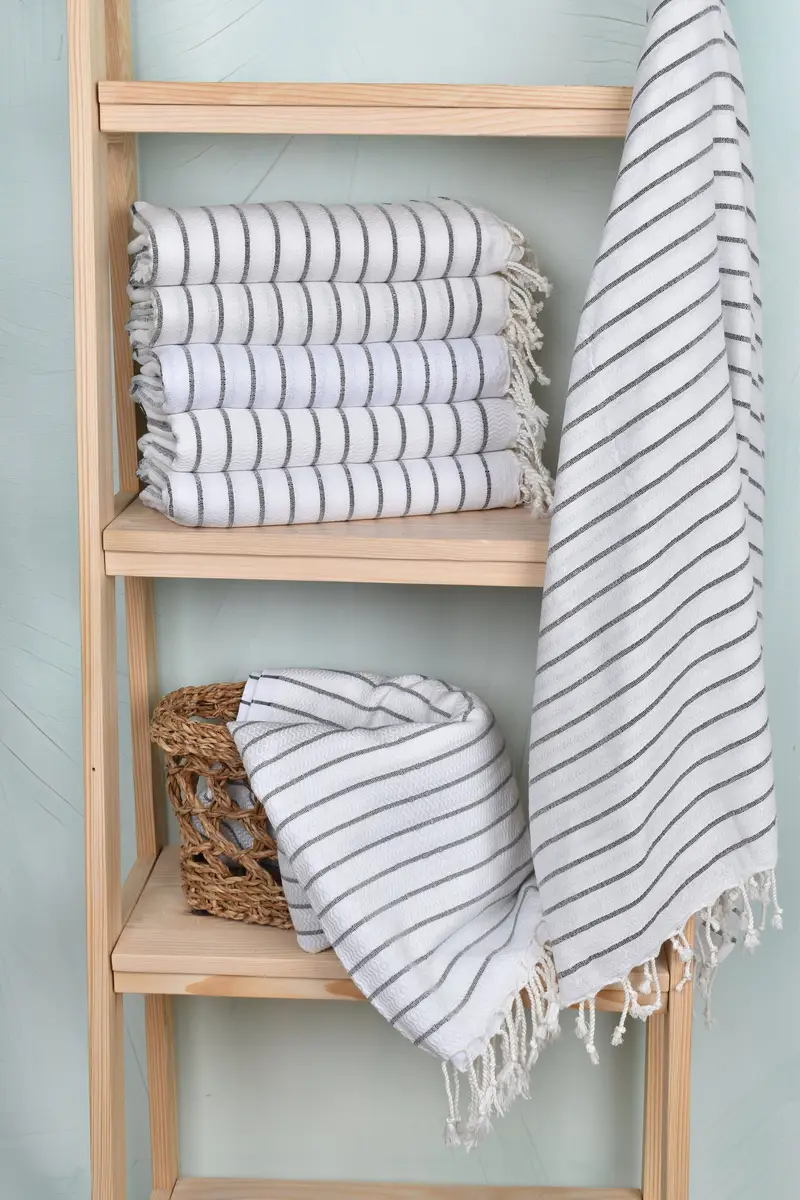 Personalized Turkish Towel, Bulk Order Towel, Personalized Wedding Gift For Couple, 70x40 Cotton Striped Towel, Bridesmaid Gifts, Bridesmaid Gift - 3