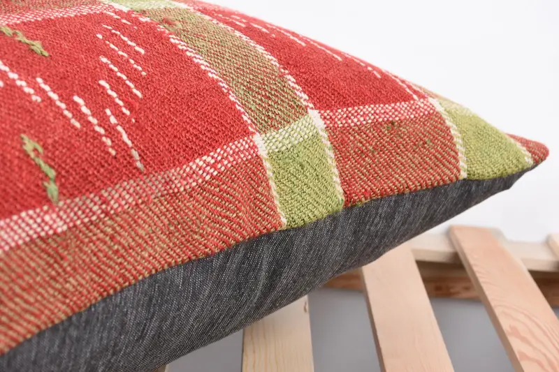 Cushion Cover, 16x24 Red Cushion Case, Tribal Cushion Cover, Throw Kilim Pillow, Boho Pillow, Gift Pillow, Handmade Rug Seat Pillow Case - 7