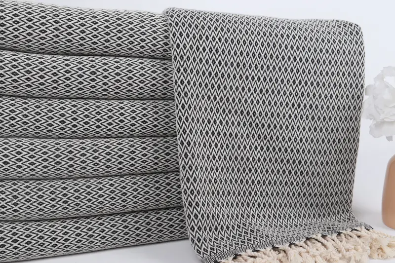 Anniversary Gift For Her, Bachelorette Party Decorations, Handwoven Turkish bath towel, 70x40 Cotton Diamond Towel, Beach towel, Quick-dry peshtemal - 2