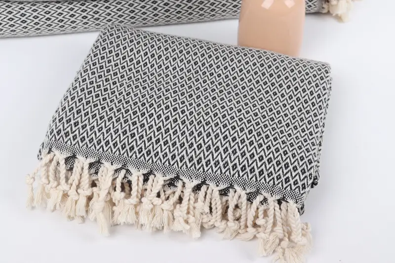 Anniversary Gift For Her, Bachelorette Party Decorations, Handwoven Turkish bath towel, 70x40 Cotton Diamond Towel, Beach towel, Quick-dry peshtemal - 5