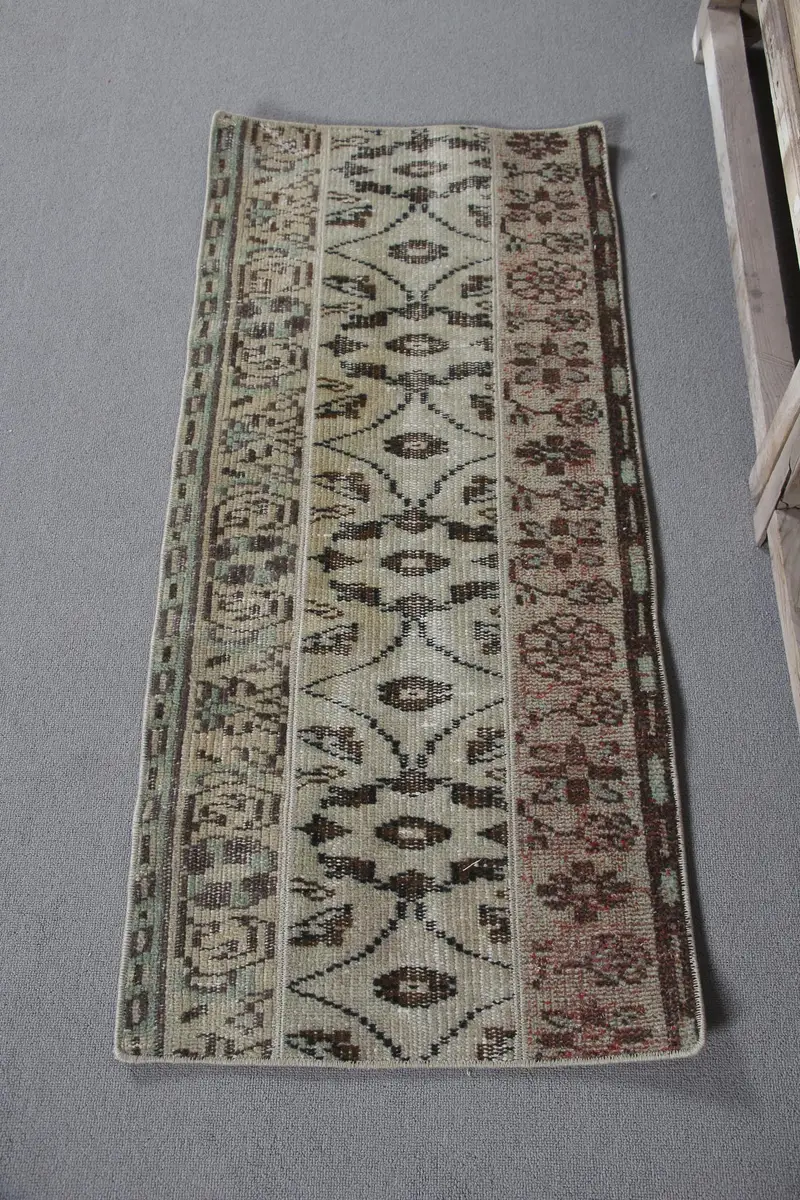 Alfombra Marroquí Verde 1,8x3,9ft Decoración Elegante