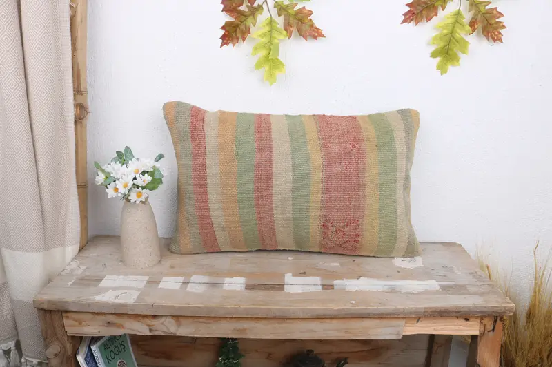 Pillow Cover, Interior Designer Pillow, Pastel Cushion Case, 12x20 Green Pillow Sham, Outdoor Throw Pillow Sham, Pillow for Couch, Pillow for Sofa - 1