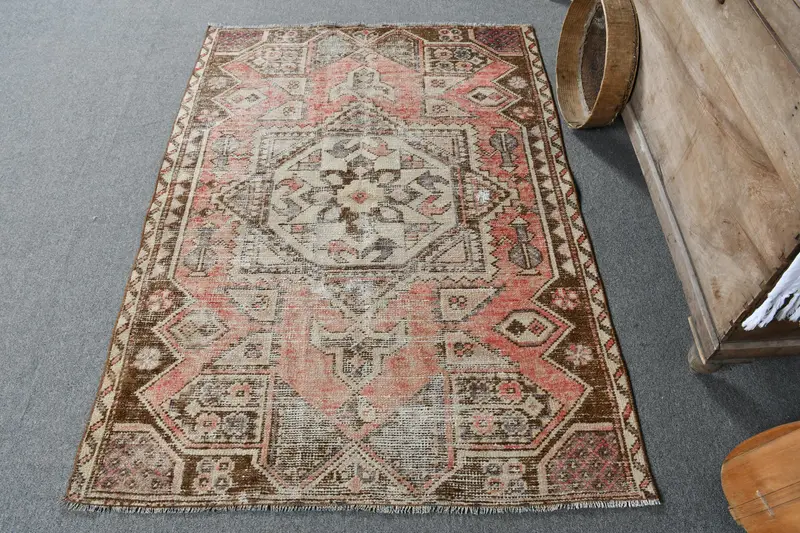 Roter Teppich, 3,8 x 5,3 Fuß, solider Komfort