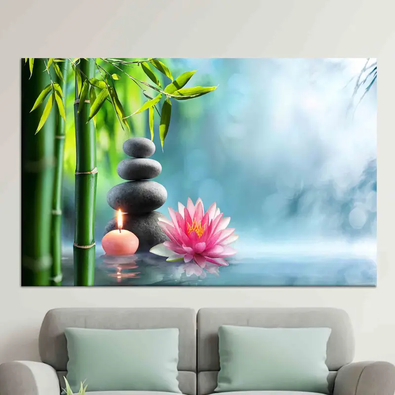 Zen Waterlily Canvas: Spa-Gelassenheit und alternative Therapie