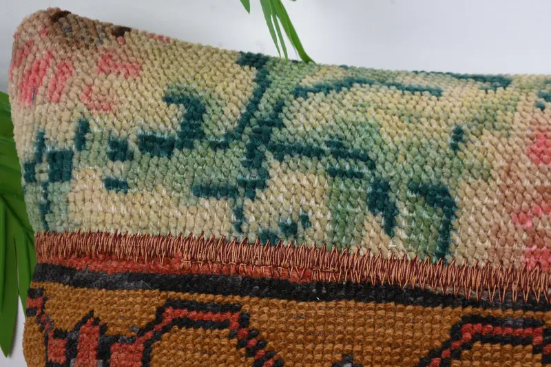 Kilim Pillow Cover, Cushion, Handmade Kilim Cushion, Vintage Pillow, Vintage Kilim Pillow Pillow Sham, Farmhouse Cushion, 12x36 Red Pillow - 2