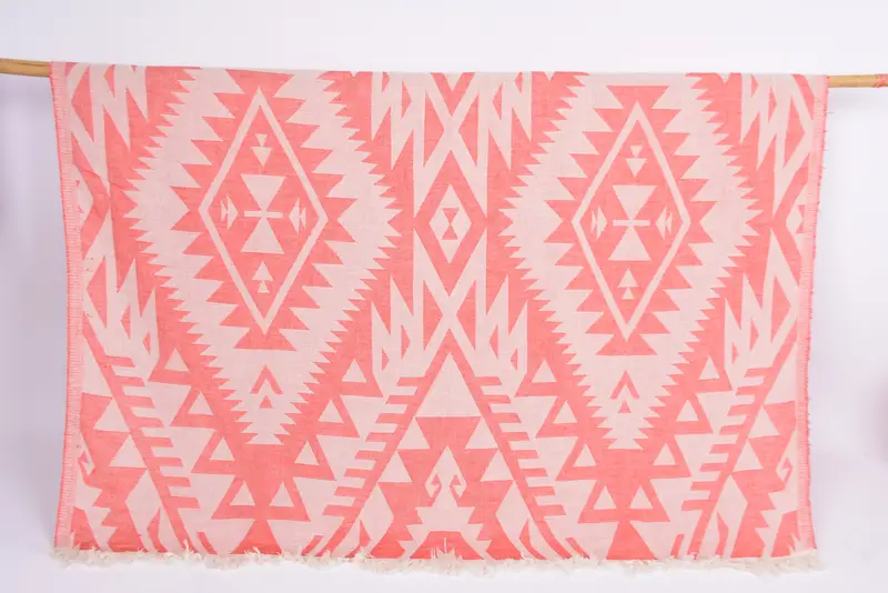 Beach Theme Bachelorette Party Gifts, 76x40 Cotton Geometric Towel, Fouta towel, Turkish Towel Beach, Bachelorette Favor, Personalized Beach Towel
