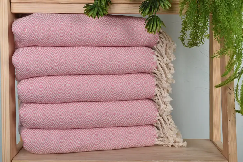 Best Friend Gift, Custom Wedding Gift, Turkish Towel Personalized, 70x40 Cotton Zigzag Diamond Towel, Personalized Gifts, Bachelor Party Gifts - 1