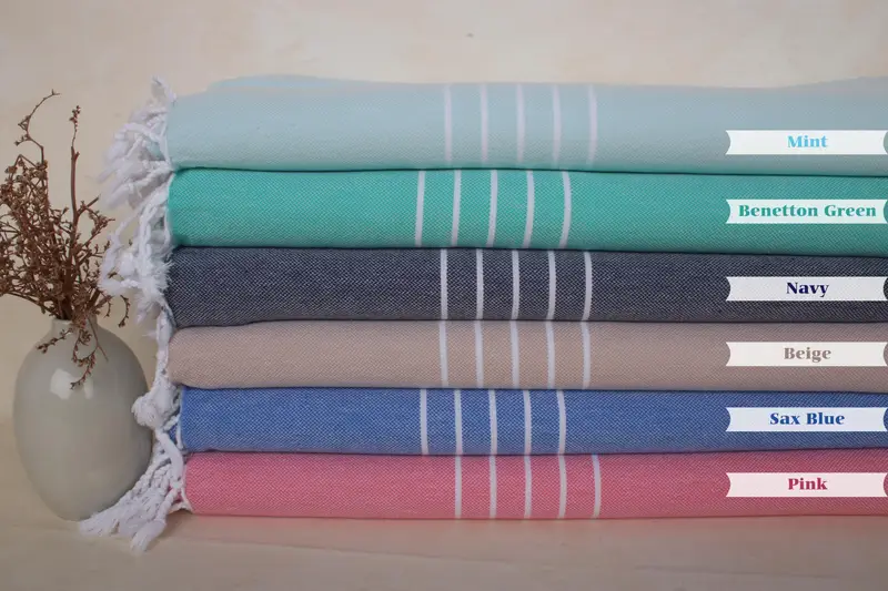 Turkish hand towel, Bachelorette Gifts, Bachelorette Party Favor, Wedding Hand Made Gift, Housewarming Gift, Spa Towel, 70x40 Cotton Striped Towel - 1