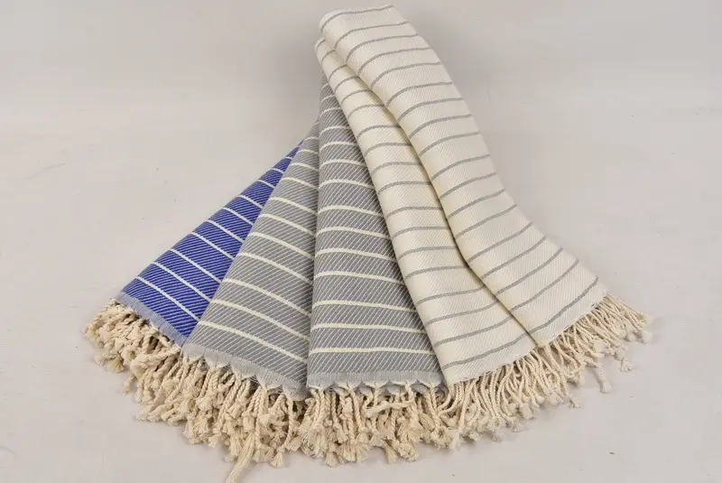 Lightweight towel, Quick-dry towel, 70x40 Bamboo Herringbone Towel, Unique Wedding Gift, Handmade Turkish hammam towel, Baby Boy Gift, Summer Gift - 4