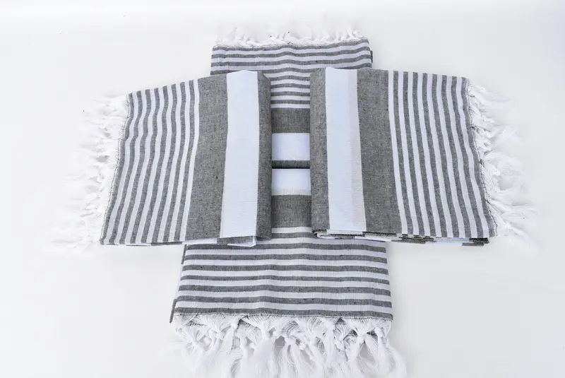 Handmade Gift, Gift For Bride, Beach Towel Gift, Turkish beach towel, Monogrammed Turkish Towel, Bachelorette Towel, 68x36 Cotton Striped Towel - 6