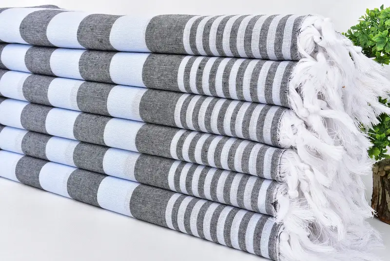 Handmade Gift, Gift For Bride, Beach Towel Gift, Turkish beach towel, Monogrammed Turkish Towel, Bachelorette Towel, 68x36 Cotton Striped Towel - 3