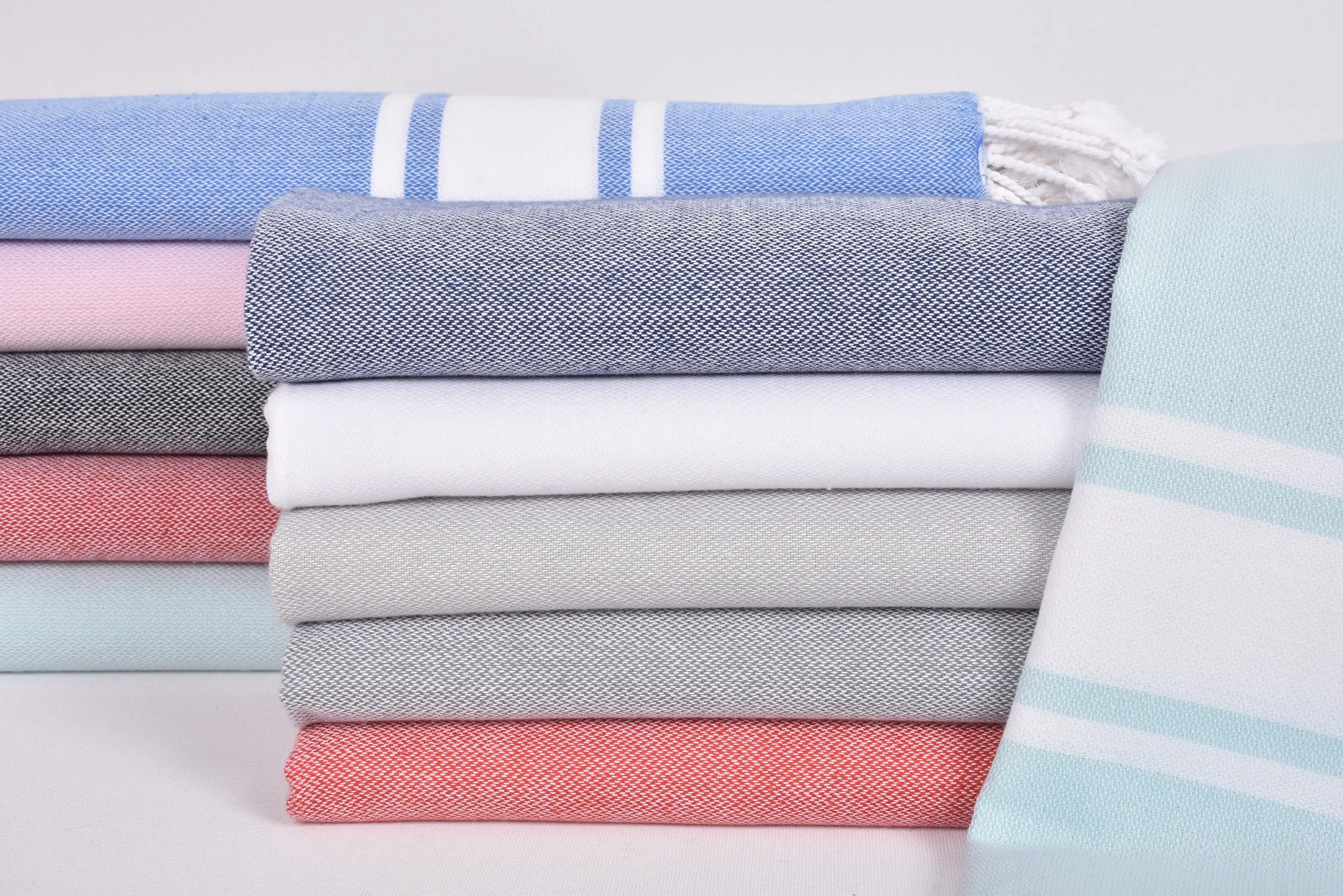 Monogram Kitchen Towel Blue Striped Tea Towel, 36x24 Inches - 1