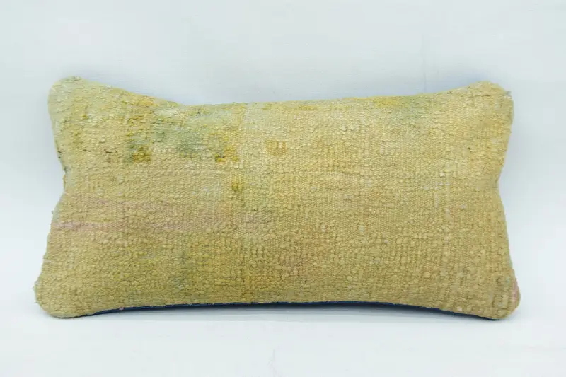 Beige Turkish Gift Euro Sham, Plaid Wool Couch Pillow Case - 1