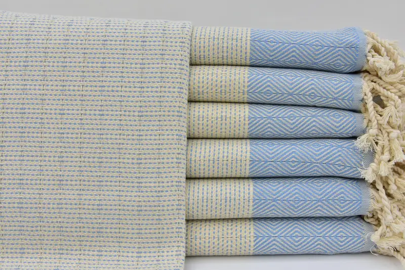 Gift For Her, Monogram Turkish Towel, Thin and lightweight Turkish peshtemal, Turkish bath towel, 70x40 Cotton Diamond Towel, Engagement Gift - 3