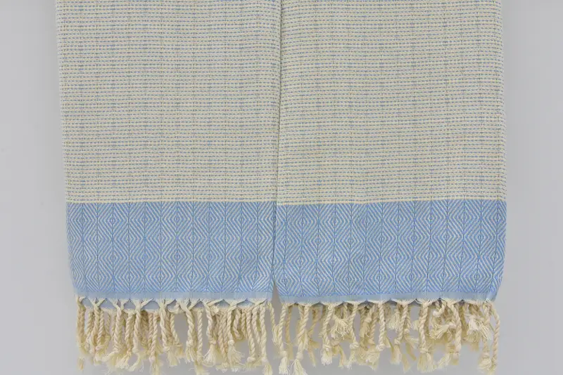 Gift For Her, Monogram Turkish Towel, Thin and lightweight Turkish peshtemal, Turkish bath towel, 70x40 Cotton Diamond Towel, Engagement Gift - 5