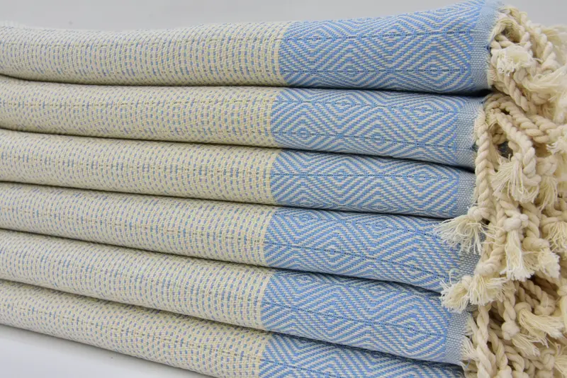 Gift For Her, Monogram Turkish Towel, Thin and lightweight Turkish peshtemal, Turkish bath towel, 70x40 Cotton Diamond Towel, Engagement Gift - 2
