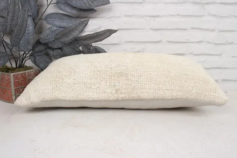 Cushion Case, Home Decor Pillow, Vintage Pillow, Nautical Throw Cushion Cover, 12x24 White Cushion Cover, Vintage Kilim Throw Pillow - 5