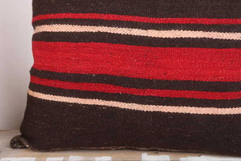 28x28 Brown Pillow Sham, Handmade Kilim Cushion, Interior Designer Pillow, Kilim Pillow, Pillow Sham, Handmade Rug Seat Pillow - 3
