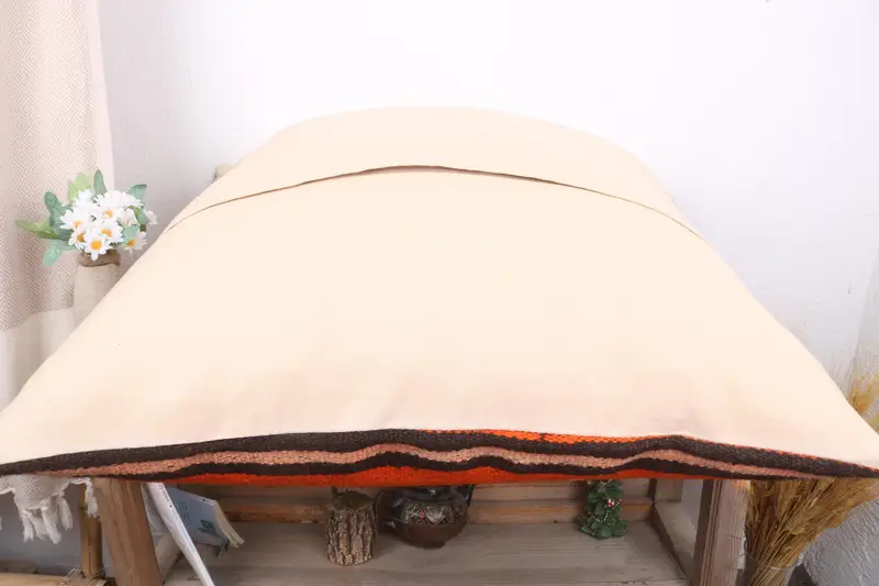 28x28 Brown Pillow Sham, Handmade Kilim Cushion, Interior Designer Pillow, Kilim Pillow, Pillow Sham, Handmade Rug Seat Pillow - 7