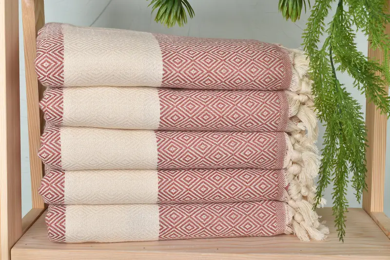 Sand-resistant Turkish towel for the beach, Organic Turkish towel, 70x40 Cotton Diamond Towel, Lightweight Turkish towel, Bridal Gifts, Bath towel - 2