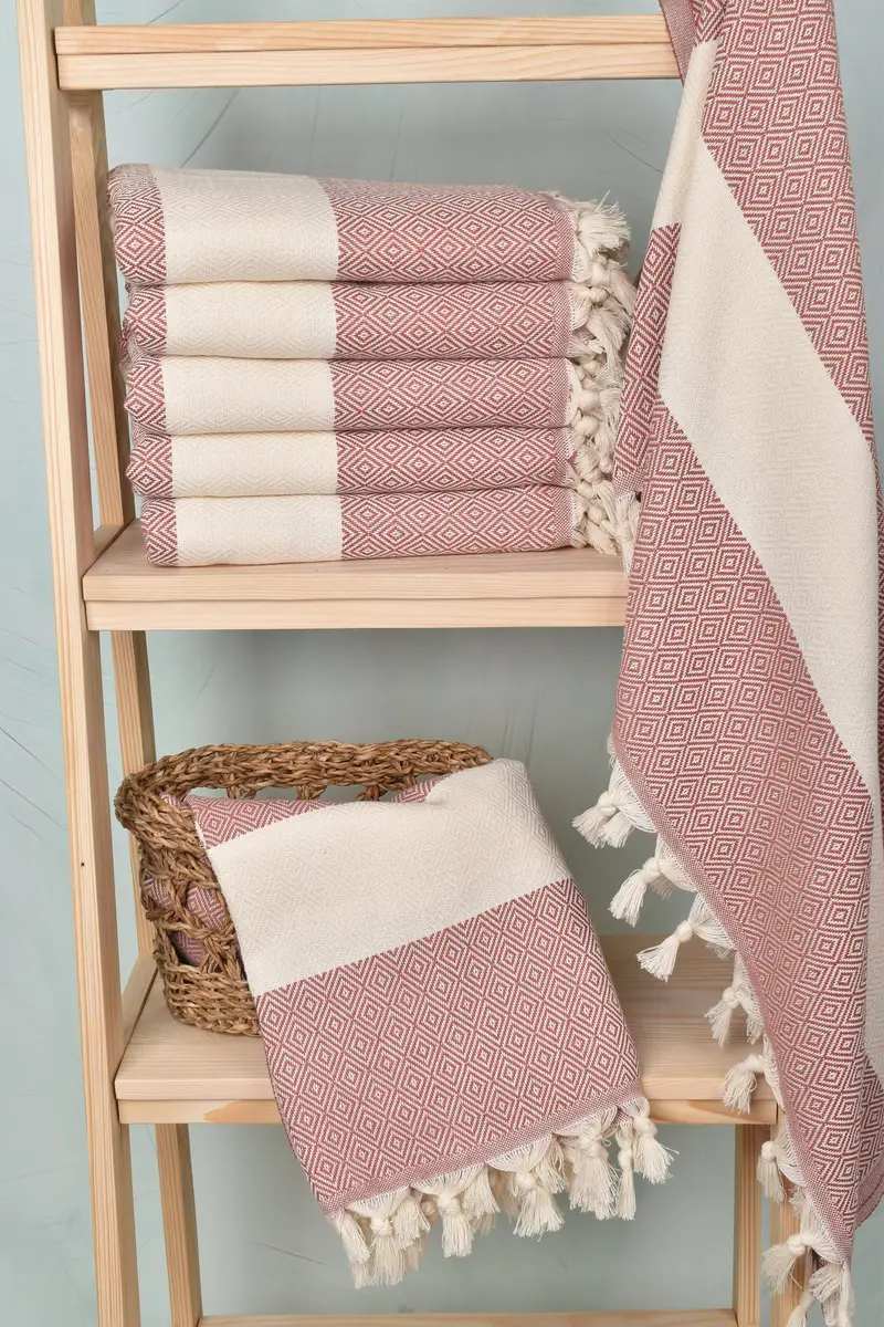 Sand-resistant Turkish towel for the beach, Organic Turkish towel, 70x40 Cotton Diamond Towel, Lightweight Turkish towel, Bridal Gifts, Bath towel - 3