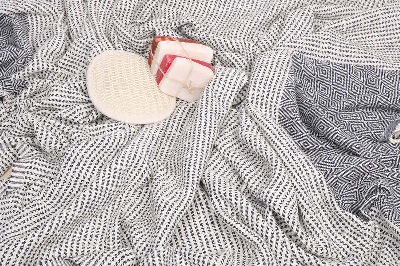 Bachelorette Party Gifts Bridesmaids, Absorbent towel, Luxury towel, Home Gift, Extra large Turkish bath towel, 70x40 Cotton Chevron Towel - 7
