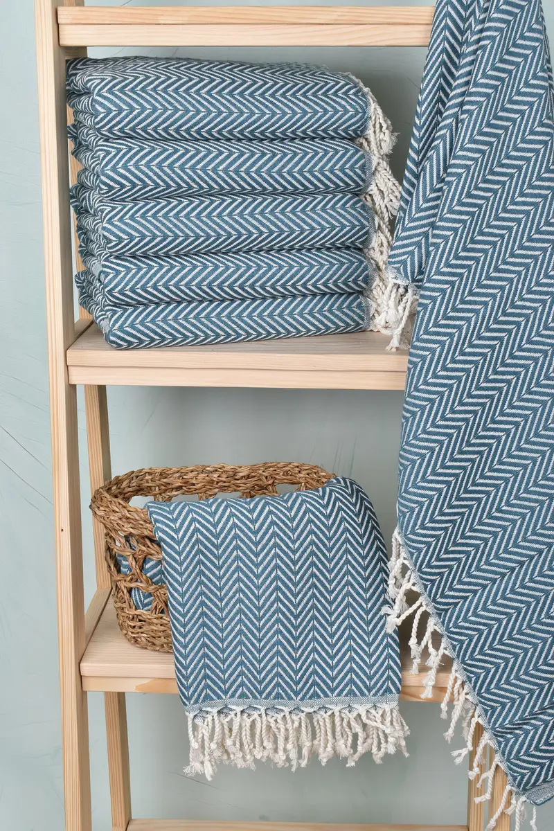 Bachelorette Party Gift, Baby Boy Gift, Handmade Gift, 70x40 Cotton Zig zag Towel, Yoga Towel, Halloween Bachelorette Party Favors, Quick-dry towel - 3