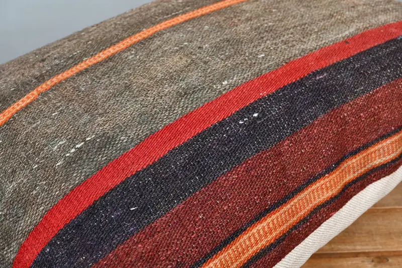 Boho Pillow Sham Cover, Bright Pillow Cover, 16x24 Gray Cushion Case, Pillow, Antique Pillows, Handmade Kilim Cushion, Wholesale Cushion Case - 3