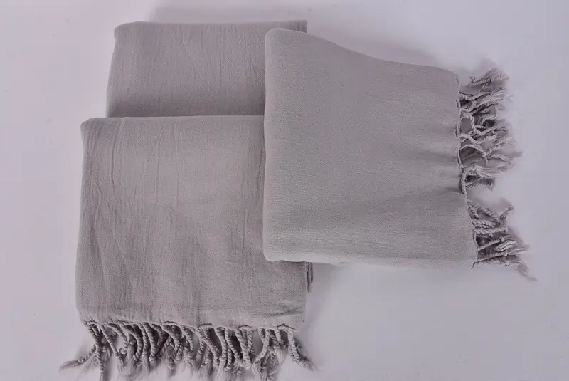 Luxury Turkish beach towel with fringe, Personalized Turkish Towel, Thin towel, 64x40 Cotton Stonewashed Towel, Family Gift, Absorbent towel - 7