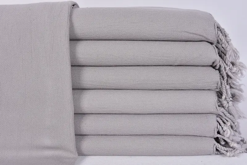 Luxury Turkish beach towel with fringe, Personalized Turkish Towel, Thin towel, 64x40 Cotton Stonewashed Towel, Family Gift, Absorbent towel - 1