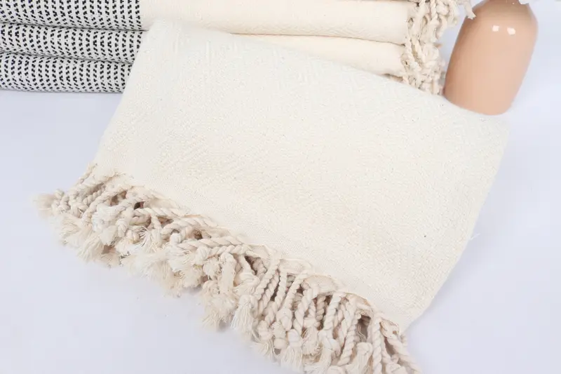 Quick-Dry Beach Towel, Embroidered Turkish Towel, Wedding Day Gift For Bride, 70x40 Cotton Diamond Towel, Turkish Towel USA, Beach towel, Yoga Towel - 4