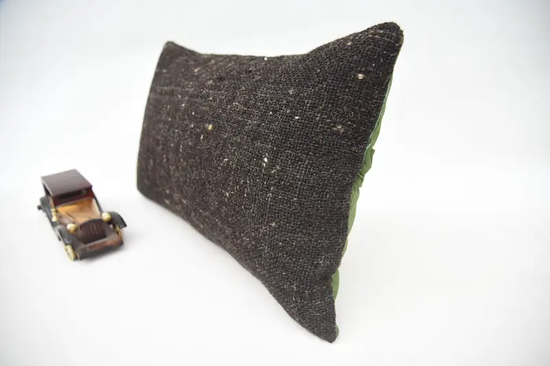 Living Room Throw Pillow Sham, Turkish Pillow, Seat Pillow, Gift Pillow, Cushion Case, Antique Pillows, 12x20 Brown Pillow Sham - 3