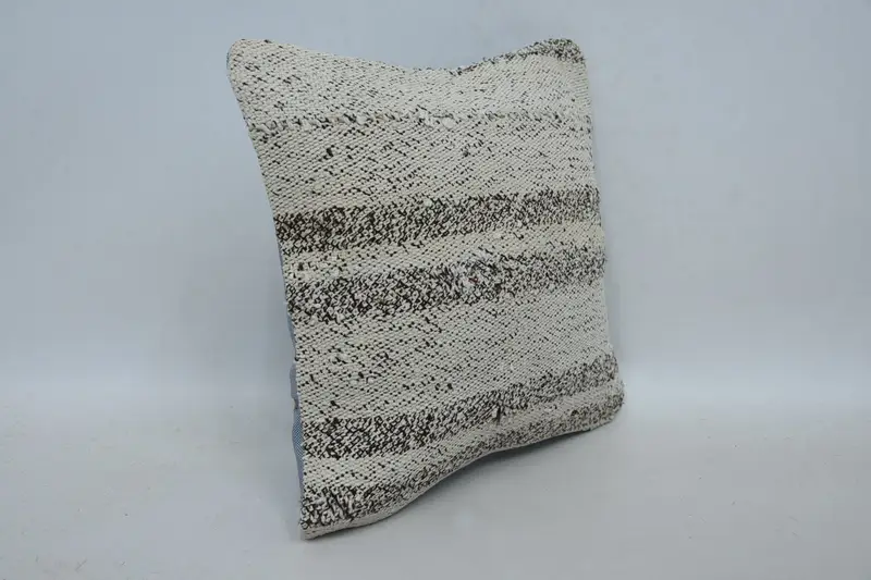 Ethnic Throw Pillow, Pattern Throw Cushion Cover, Turkish Pillow, Pillow, Vintage Kilim Pillow, Boho Pillow Sham Cover, 12x12 Beige Cushion Case - 3