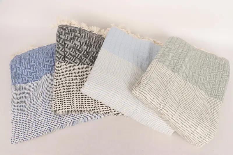 80x70 Cotton Diamond Towel, Decorative Blanket, Personalized Bridesmaid Gift, Bedspread, Woven Throw Blanket, Bachelorette Party Items - 3