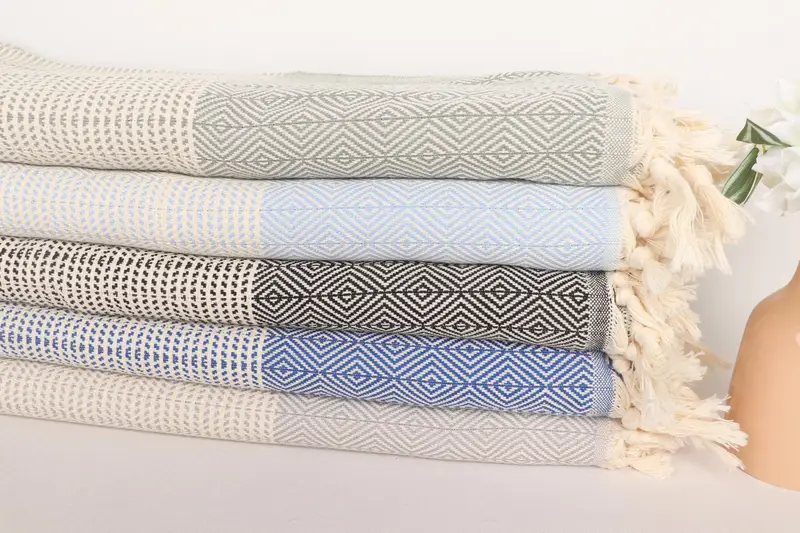80x70 Cotton Diamond Towel, Decorative Blanket, Personalized Bridesmaid Gift, Bedspread, Woven Throw Blanket, Bachelorette Party Items - 2