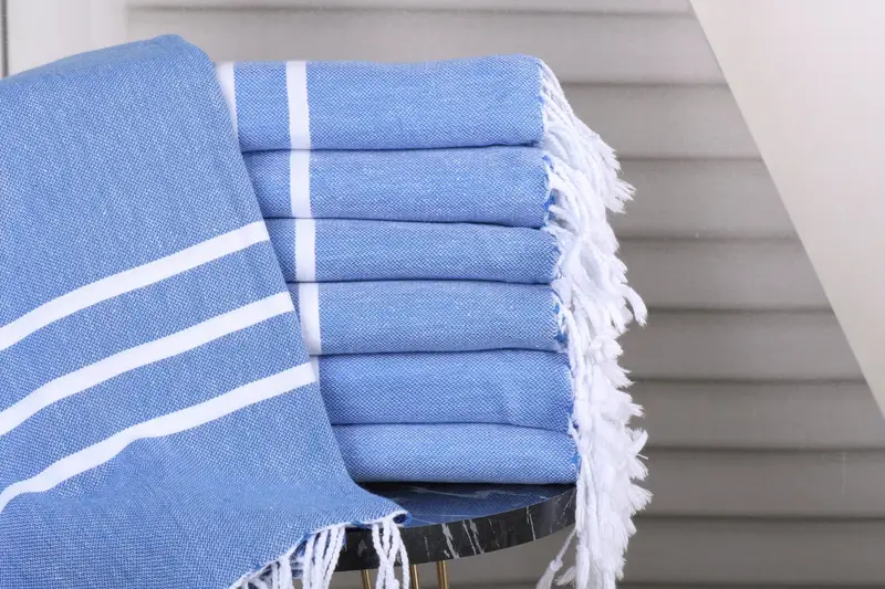 Baby Boy Gift, Sand-resistant towel, Bachelor Bachelorette Party Favors, Soft towel, Embroidery Towel, Cute Beach Towel, 70x40 Cotton Striped Towel - 1