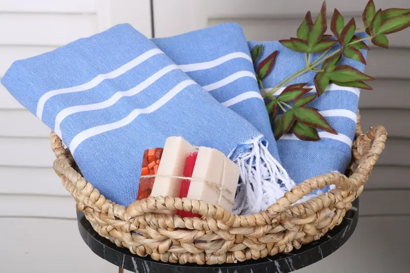 Baby Boy Gift, Sand-resistant towel, Bachelor Bachelorette Party Favors, Soft towel, Embroidery Towel, Cute Beach Towel, 70x40 Cotton Striped Towel - 5