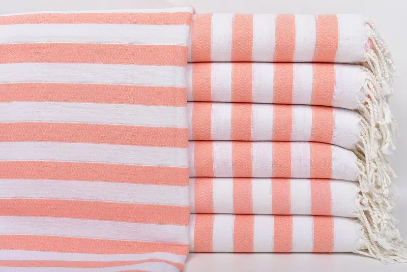 Wedding Towel, Quick-Dry Beach Towel, Bachelor Towel, 70x36 Cotton Striped Towel, Organic Turkish towel, Bridal Shower Favor, Gifts For Him - 1
