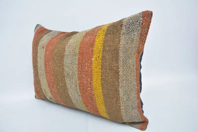 Cotton Pillow, Home Decor Pillow, Vintage Pillow, Boho Pillow Sham Cover, 16x24 Brown Pillow Sham, Crochet Pattern Cushion Cover, Cushion Cover - 4